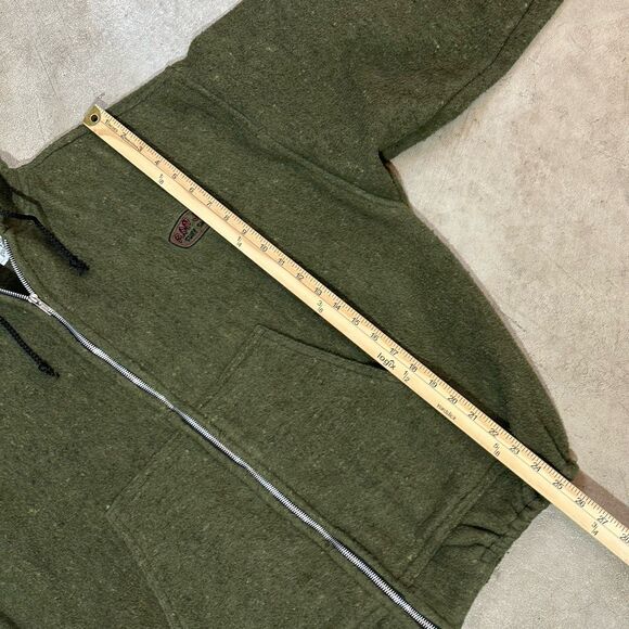 Vintage Ron Jon Surf Shop Jacket Sherpa Fleece Olive Moss Green Full Zip Mens Lg - Picture 6 of 7